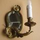 Elegant old pair of bronze mirror appliques - Walking State