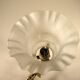 Brass and glass swan neck wall light