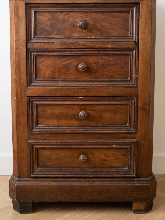 Commode ancienne en bois à tiroirs