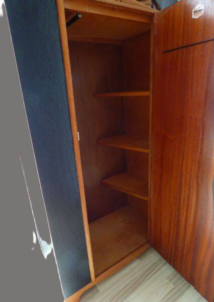 Compact wardrobe by the brand Lebus, from the 1960s.