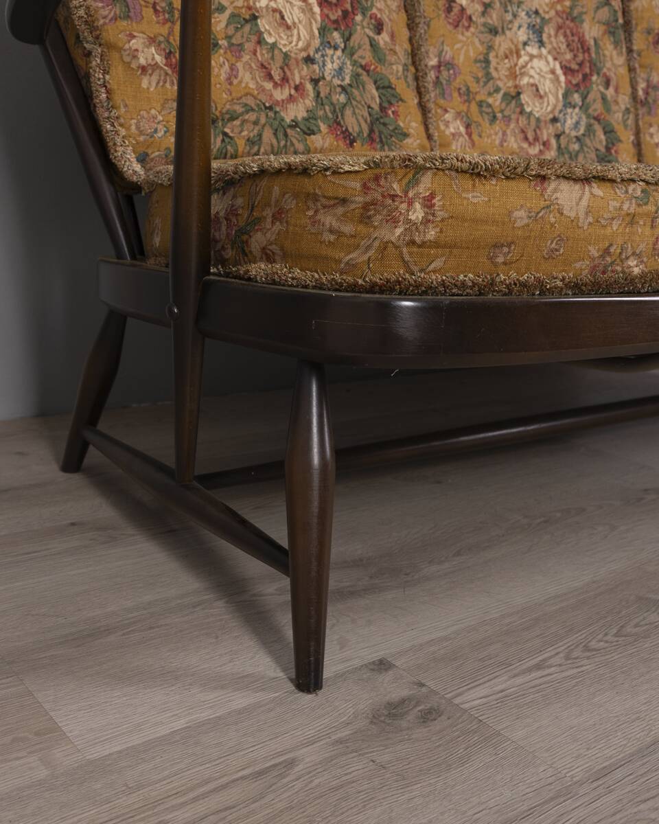 VINTAGE WOODEN SOFA FROM THE 1960S DESIGNED BY L. ERCOLANI FOR ERCOL