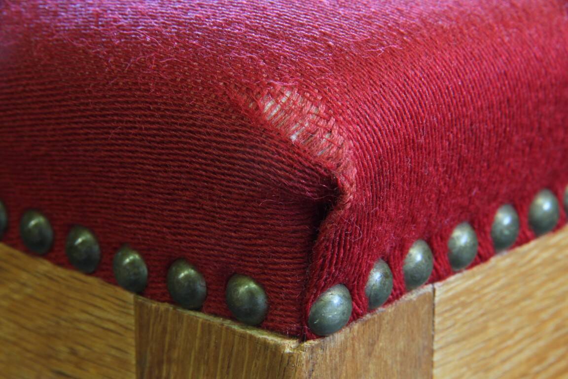 Vintage 1940s/50s solid oak Danish farmhouse chairs, Baroque style set of 4