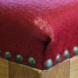 Vintage 1940s/50s solid oak Danish farmhouse chairs, Baroque style set of 4