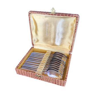 12 Liberty silver metal dessert spoons