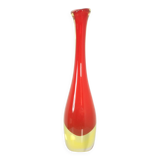 Narrow-necked Murano glass vase, Italy 1960s