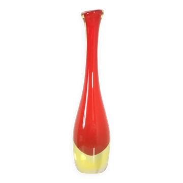 Narrow-necked Murano glass vase, Italy 1960s
