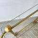 Desserte range vinyles vintage laiton et verre
