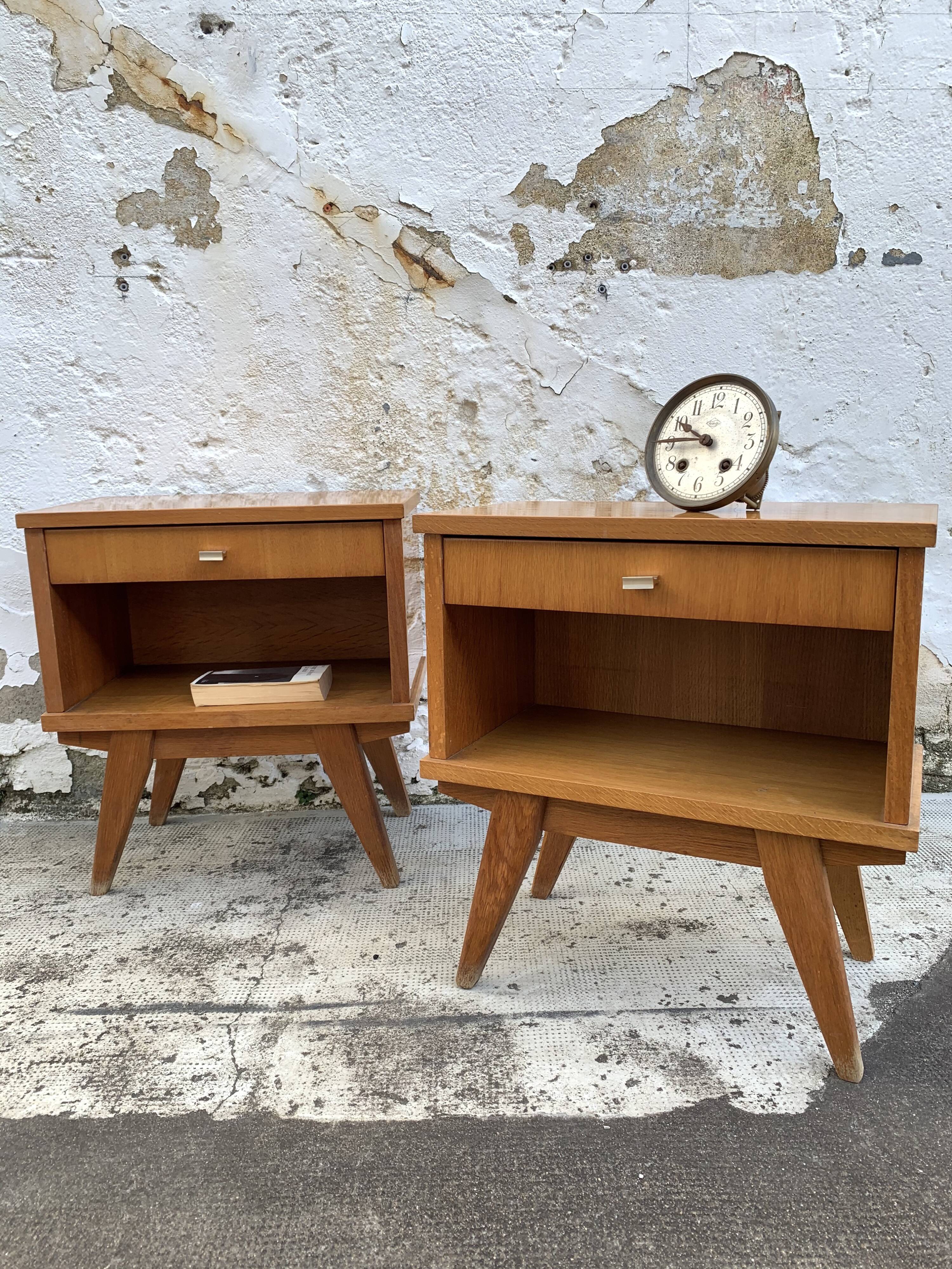 Pair of vintage bedsides