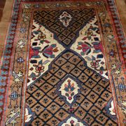 Handmade antique Persian camel hair runner 4' x 15.2' (122cm x 463cm) 1880s - 1B556