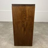 Art Deco corner unit in solid oak, corner cupboard