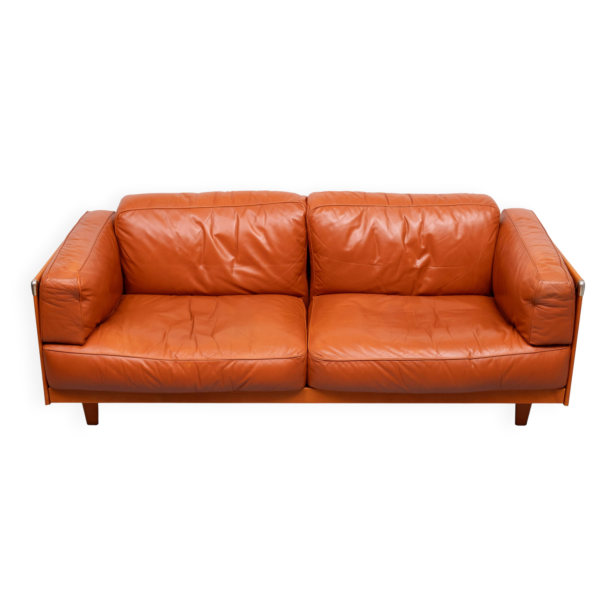 Stunning Leather 2.5 seater Sofa design by Pierluigi Cerri for poltrona fra