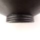 Black ceramic centerpiece on foot, La Bergerie Vallauris