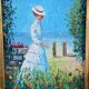Painting on isorel, wooden frame