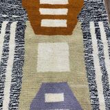 Traditional handmade wool rug, size 100 x 200 cm