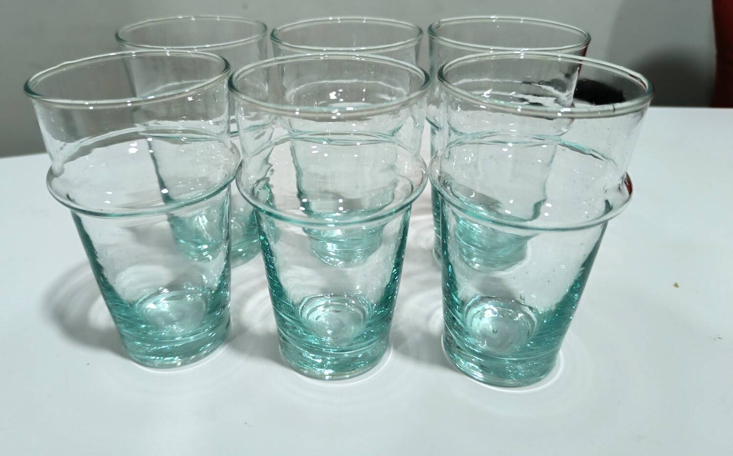 Set of 6 Beldi glasses in recycled glass 31cl/13cm H