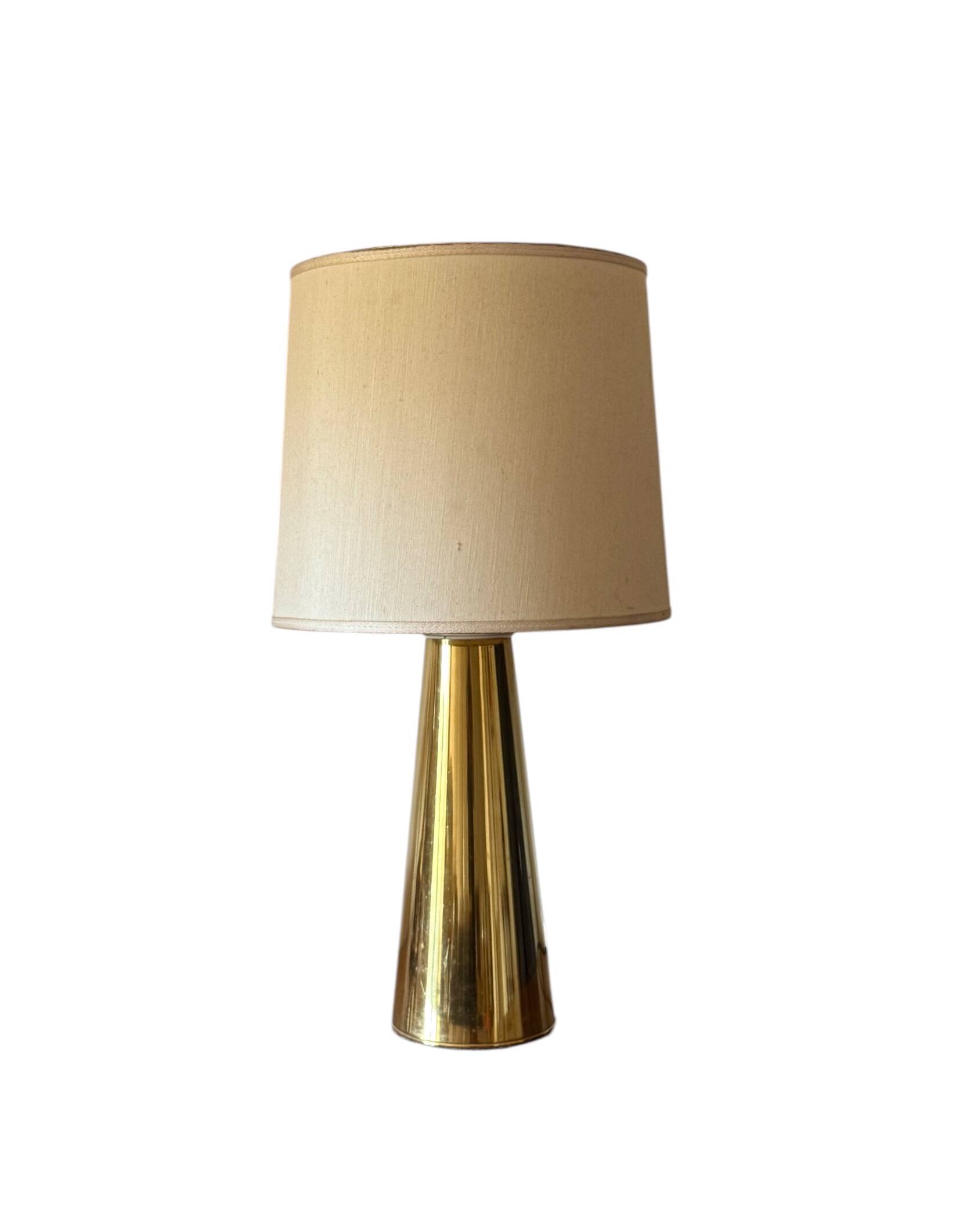 Conical brass table Lamp, Italy 1970