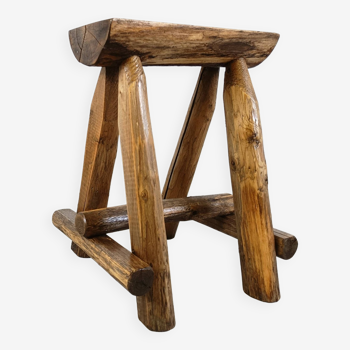Vintage oak stools, 1970s