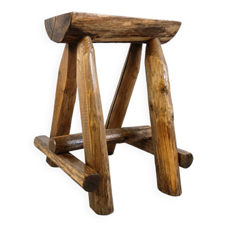 Vintage oak stools, 1970s