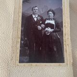 Old photograph of Swiss bride and groom
