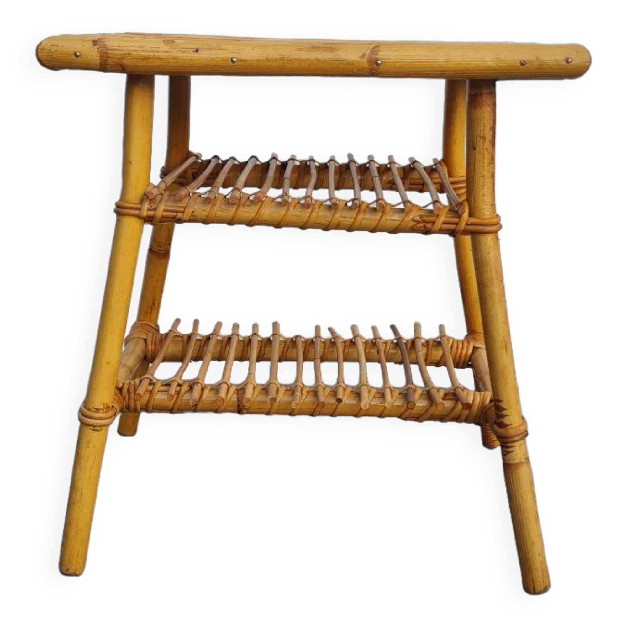 Rattan bedside table 1960