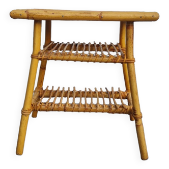 Rattan bedside table 1960