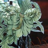 Asian polyptych in mother-of-pearl and lacquered wood