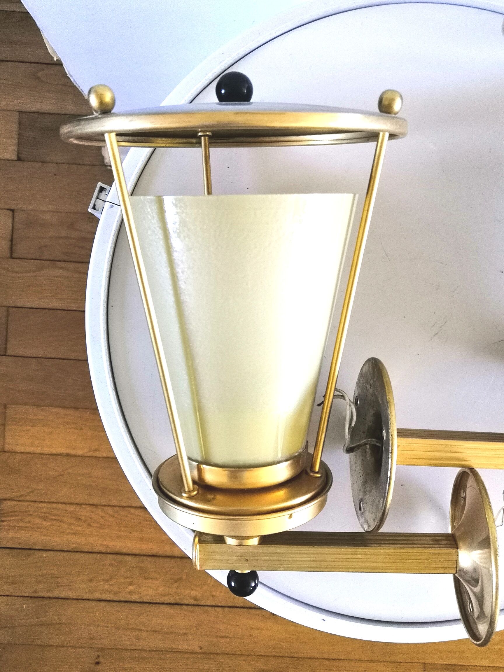 Pair of 50s design wall lamps