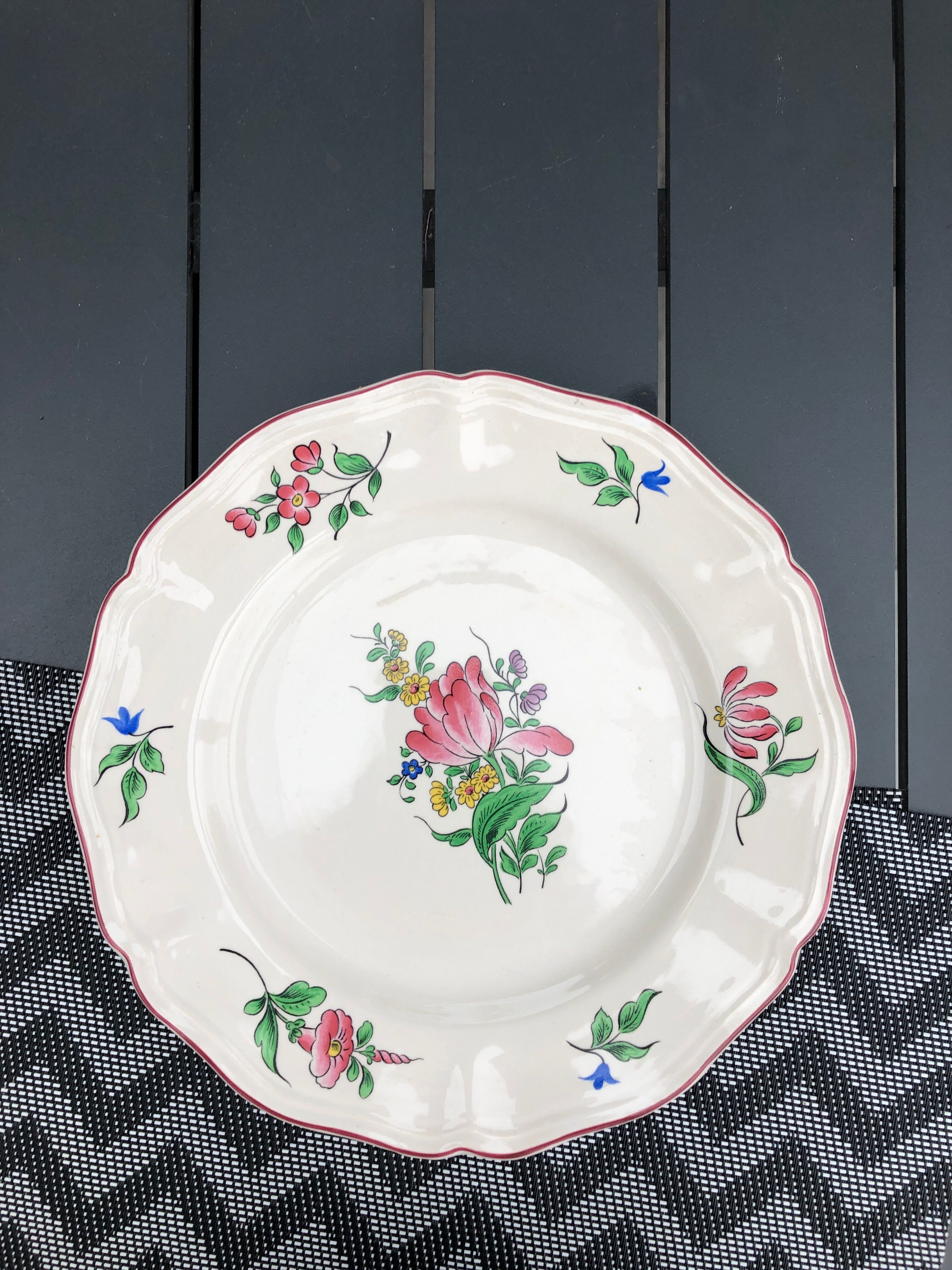 Lot de 4 assiettes à dessert Luneville