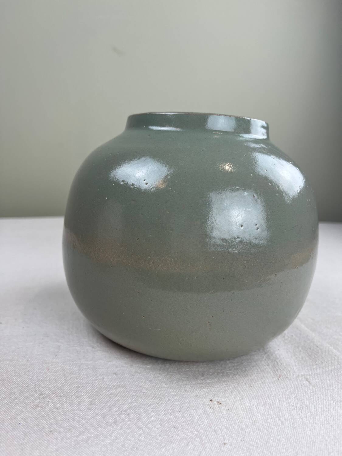 Celadon green vase