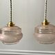 Pair of suspensions / pink granita 50s