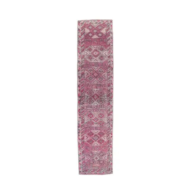 Vintage Turkish hand-knotted runner 78x340
