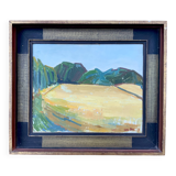 Vintage Modernist Oil on canvas landscape by Richad von Ahn