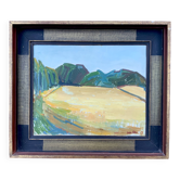 Vintage Modernist Oil on canvas landscape by Richad von Ahn