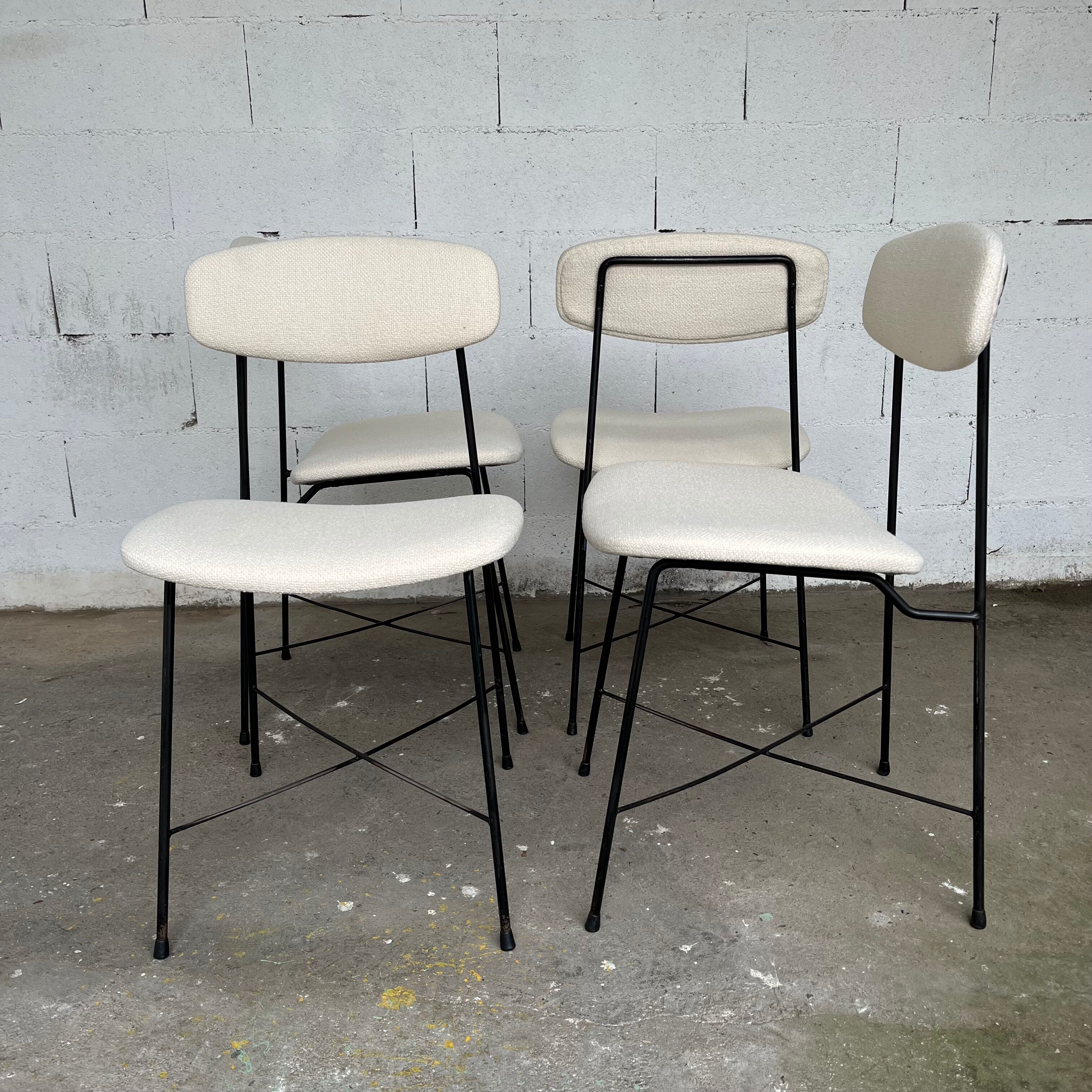 4 chairs by georges coslin for faram - italy 1958