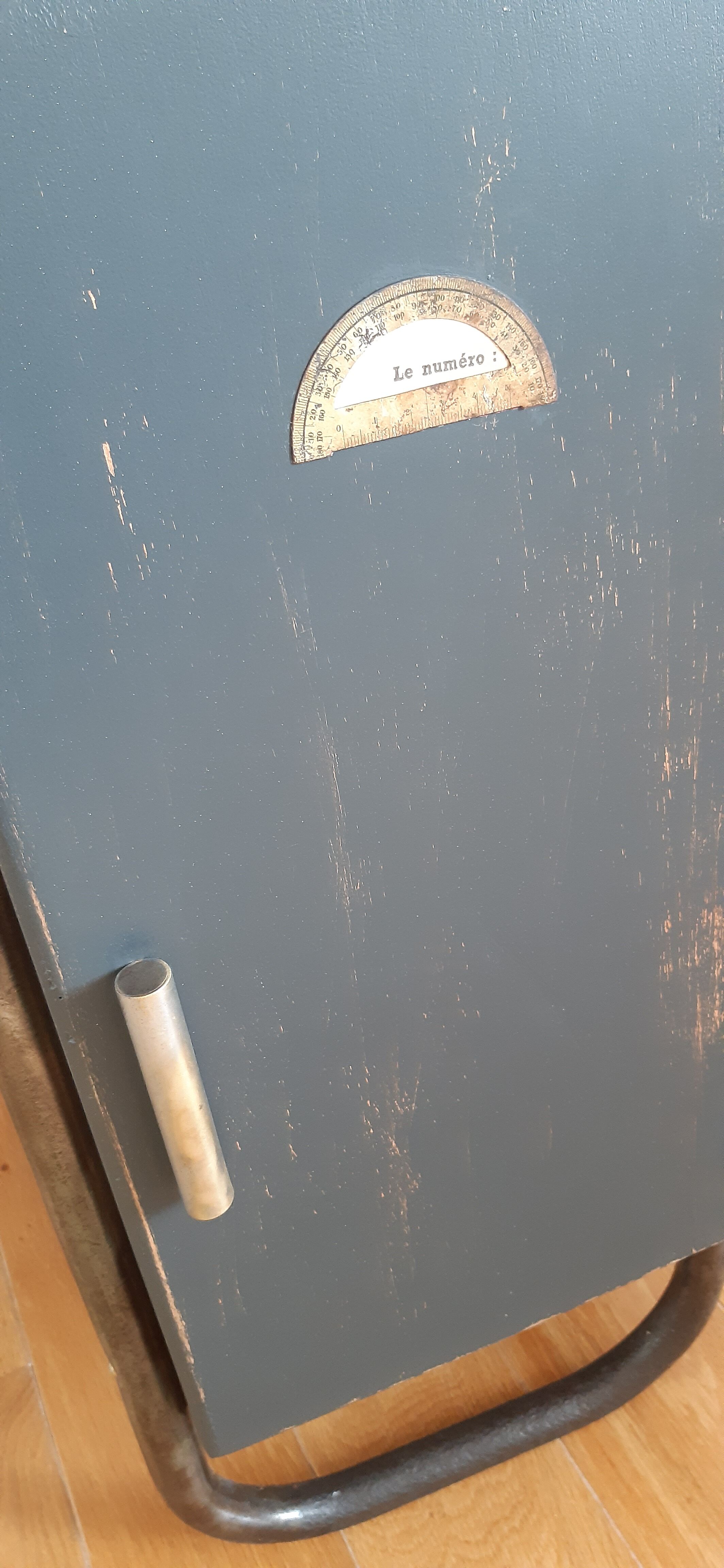 Old metal and wood desk