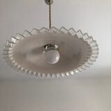 Hanging lamp in opaline white vintage 1950