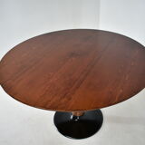 1969s beech round dining table, Czechoslovakia
