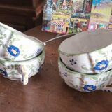 Set of 4 antique hand-painted cups