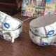 Set of 4 antique hand-painted cups