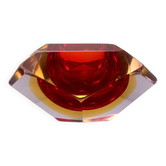 Vintage Italian Sommerso glass candlestick or ashtray