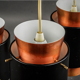 Mid-century danish copper ceiling light by Jo Hammerborg for Fog & Mørup, 1960