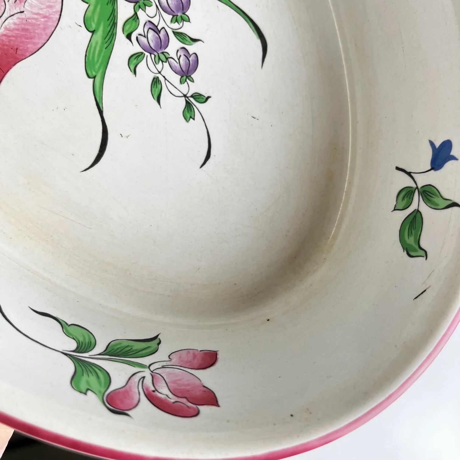Culinary dish (for oven), Réverbère model by KG Lunéville, tulip pattern.