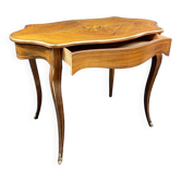 Louis XV style violin-shaped inlaid writing table desk