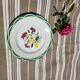 Set of 4 antique flat plates Digoin Sarreguemines Ester