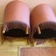 Paire de fauteuils crapaud de couleur rose