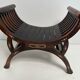 Vintage curule bench bench
