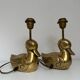 Pair of brass duck lamps, 1980