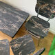 4 chairs and marble effect Formica coffee table