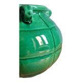 Green glazed earthenware vase