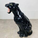 Black panther in ceramic floor 76 cm